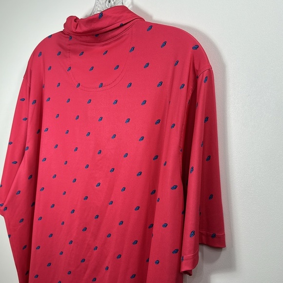 Fairway & Greene Pink Short Sleeve Golf Polo with Race Car Print.Large. - Picture 7 of 8
